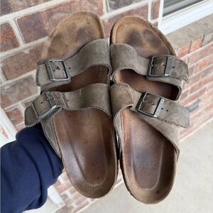 Birkenstock Women’s Taupe Double-Strap Sandals